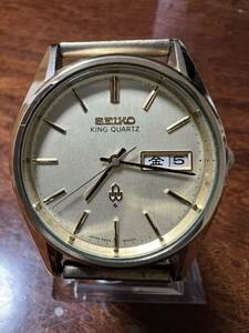 中古稼動美品SEIKOKINGQUARTZ4823-8000クォーツ腕時計メンズ金張り