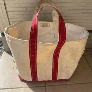 LLBean BOAT AND TOTE トートバッグ 赤 80年代 2トーンタグ vintageの画像1