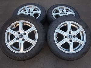 ■汎用アルミホイール付ラジアルタイヤ　14ｘ5.5Ｊ　ＩＳ45　DURATURN　MOZZO　165/70Ｒ14　ノート　アクア　パッソ　マーチ　フィット等■