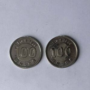 1964東京オリンピック100円硬貨 昭和39年 ２枚の画像2