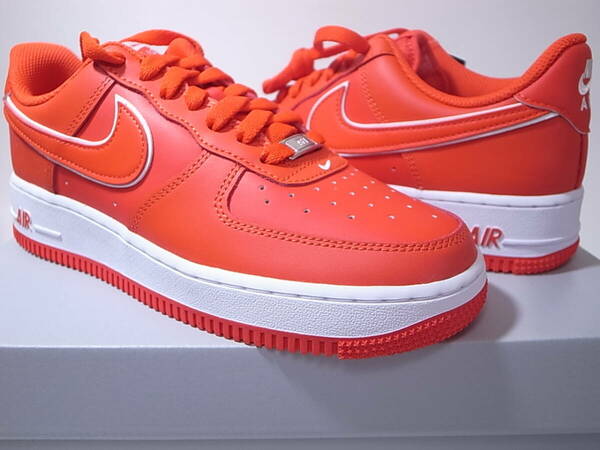 【送料無料 即決】NIKE AIR FORCE 1 PICANTE RED/PICANTE RED-WHITE赤白 24.5cm US6.5新品DV0788-600エアフォース縁取りダブルスウォッシュ