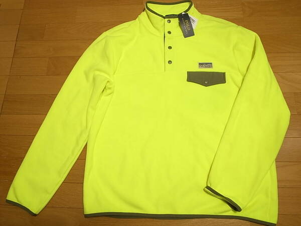 【送料無料 即決】Polo Ralph Lauren Half Snap Fleece Pullover Jacket イエローLサイズ 新品 ポロ ハーフ スナップ フリース ジャケット