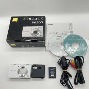  【動作確認済・状態極良品】Nikon coolpix S6200 WHITE　　コンデジ　デジカメ　デジタルカメラ　シャッター&フラッシュ動作OK