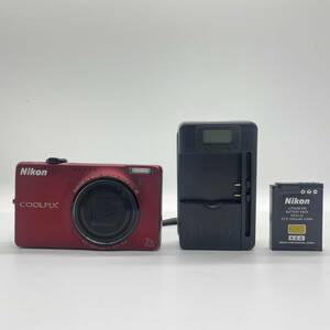 【動作確認済】Nikon coolpix S6000 RED　コンデジ　デジカメ　デジタルカメラ　シャッター&フラッシュ動作OK