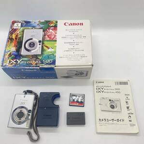 【動作確認済み・説明書・箱・CFカード付き】Canon IXY DIGITAL 500  コンデジ デジカメ デジタルカメラ シャッター&フラッシュ動作OKの画像1