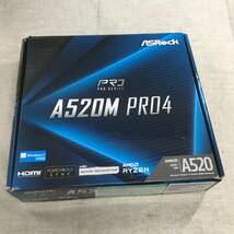 現状品 ASRock AMD Ryzen 3000/4000シリーズ(Soket AM4)対応 A520チップセット搭載 Micro ATX マザーボード A520M Pro4_画像1