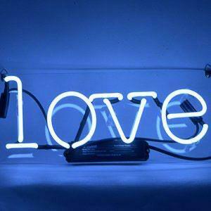 LOVE　ネオン　サイン　LED　ブルー　4２４ｘ９ｃｍ　　輸入品　アウトレット