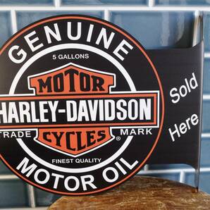 新品 Harley Davidson ハーレー フランジサイン メタルサイン 看板 コーナー 世田谷ベース インテリア ビール カフェ バーの画像3