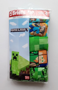 USA購入★★ マインクラフト ブリーフパンツ 5枚 サイズ4 110 未使用品 ★★ Minecraft boys briefs