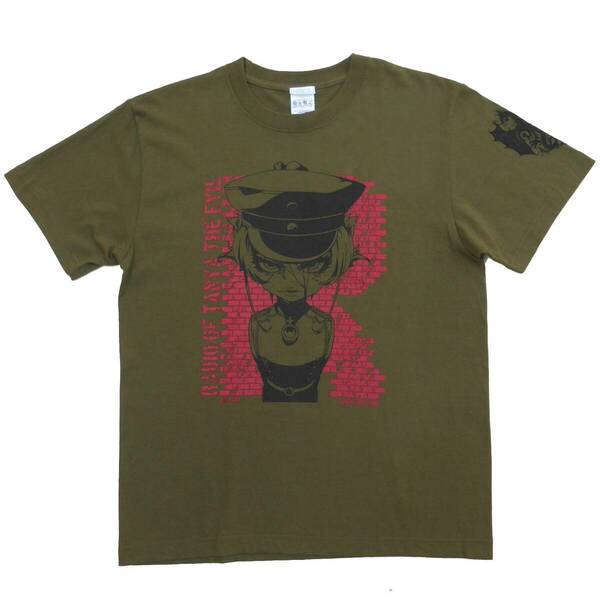 未使用 幼女戦記 半袖 プリント Tシャツ M モスグリーン 黒 ブラック 赤 カーキ ターニャ KADOKAWA カルロゼン The Saga of Tanya the Evil