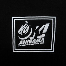 試着のみ ANISAMA スタッフ用 半袖 Tシャツ 前後プリント 黒x白 アニサマ Animelo Summer Live 2018 STAFF アニメロサマーライブ ブラック_画像5