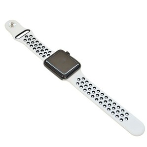 Apple Watch シリコン製スポーツバンド ベルト 38/40mm S/M ブラックxイエロー ※もう1種オマケ付の画像5