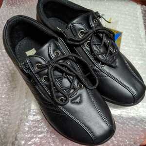 [ prompt decision ] new goods :.... comfort (22.5cm/5E) 3630 jpy unused tag attaching lady's shoes black fastener free shipping 