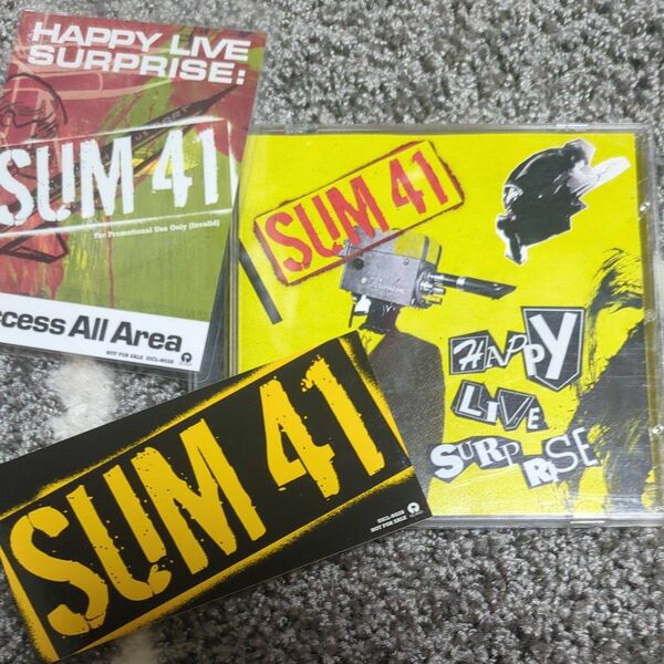 SUM41/HAPPY LIVE SURPRISE CD＋DVD ステッカー ラミネートパス付き