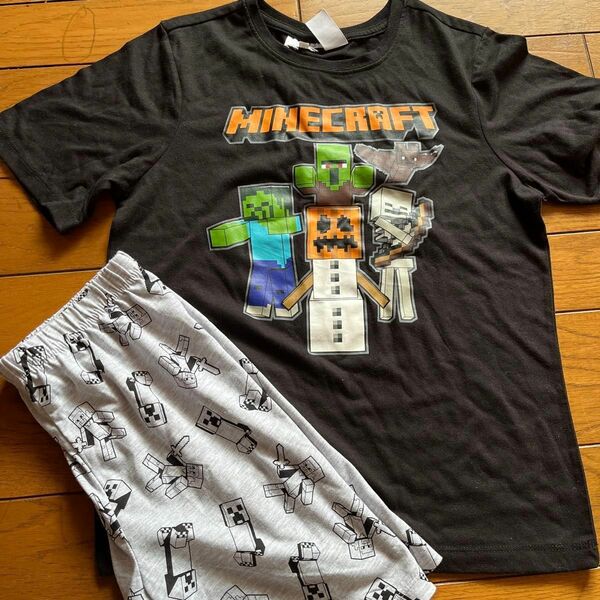 マイクラ　Minecraft 半袖Tシャツ 上下セット 150cm 2枚セット