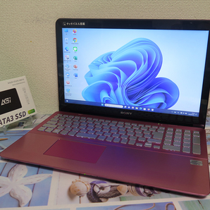 タッチパネル【高速Core i5(第3世代)★爆速新品SSD512GB】Sony SVF15A17CJP 最新Win11+Office2019 H&B★メモリ8GB/Blu-ray/Webカメラ/Wi-Fiの画像1