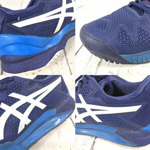 【3yt194】オムニ・クレーコート用テニスシューズ asics アシックス ゲル レゾリューション 8 1041A078 ブルー サイズ：25.5cm◆c63の画像4