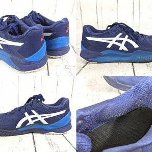 【3yt194】オムニ・クレーコート用テニスシューズ asics アシックス ゲル レゾリューション 8 1041A078 ブルー サイズ：25.5cm◆c63の画像2