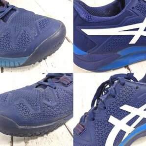 【3yt194】オムニ・クレーコート用テニスシューズ asics アシックス ゲル レゾリューション 8 1041A078 ブルー サイズ：25.5cm◆c63の画像5