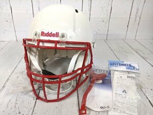 【4yt028】アメリカンフットボール ヘルメット Riddell リデル【2022】オフホワイト×レッド サイズ：M◆U90