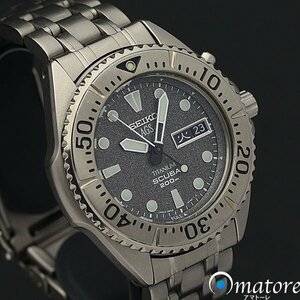 1 jpy ~* rare *SEIKO Seiko diver s cue ba titanium men's AGS 5M43-0B70* Capa under replaced 