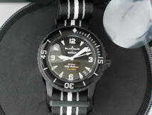 ★Swatch スウォッチ Blancpain ブランパン フィフティファゾムス オーシャンオブストーム 黒 腕時計 未使用品 4月購入品★_画像10