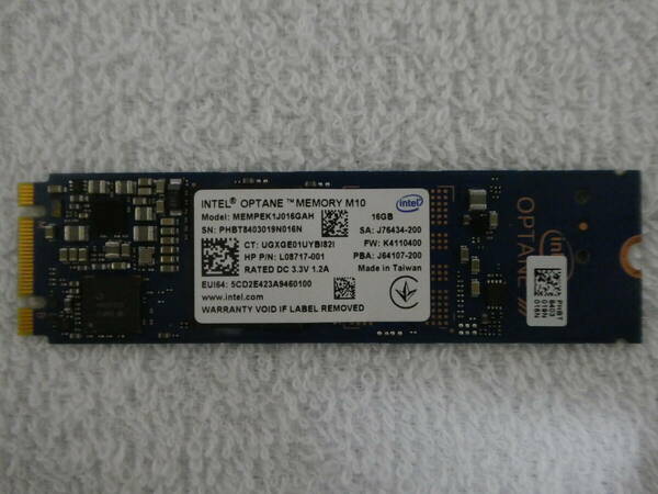 ★動作品 Intel OPTANE Memory M10 16GB MEMPEK1J016GA
