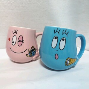 MO■美品■BARBAPAPA バーバパパ マグカップ 2個セット バーバピカリ 陶器 ピンク/ブルー カップ コップ かわいいの画像1