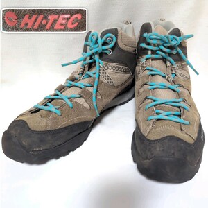 MO#HI-TEC high Tec trekking shoes shoes men's 28cm 6M-56 waterproof mountain climbing outdoor camp WATERPROOF Brown / tea shoes 