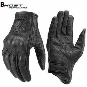 GHOST for summer bike glove racing glove touring . manner waterproof book@ leather gloves smartphone operation touch panel correspondence M