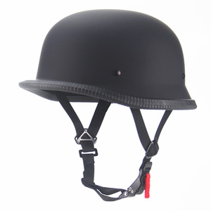 ジャーマンヘルメット ヘルメット 原付 ナチヘル 半帽ヘル 軽量ハーレーヘルメット AHP 新品　マットブラック サイズ：M