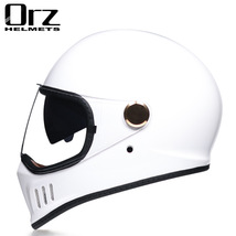 フルフェイスヘルメット 新品　ダブルシールド 内蔵サングラス ビンテージ バイク ジェットヘルメット　ORZ ４色選択可　サイズ：Ｌ_画像7