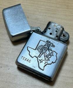 ※※※【超稀少ビンテージ】 1951-53年製スチール製ZIPPO 最初期の州柄 TEXAS テキサス州 フル整備済オリジナル※※※