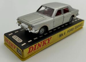 【辰】DINKY ディンキートイ　フォード　ゾディアック　箱付　約4×10.2cm ○ミニカー・トヨタ・ブリキ・企業物A707