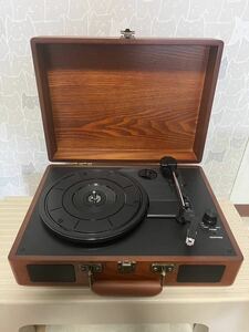 [ beautiful goods ] trunk type record player OTOBAKO, rechargeable, portable 