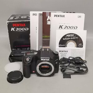 動作品 PENTAX K200D ペンタックス デジタル一眼レフカメラ 乾電池使用 元箱 取説 他付属品 Z5549の画像1