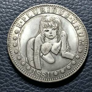 外国古銭 アメリカ 1881年 裸女 ONE DOLLAR イーグル　一円銀貨　大型銀貨 貿易銀 古銭 希少