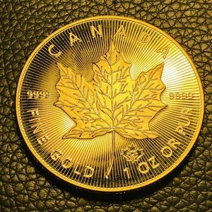  foreign old coin Canada Elizabeth 2. memory 2020 year 1 ounce large gold coin Maple leaf gold coin capsule with a self-starter ..