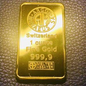 外国古銭　スイス ファインゴールド　SWITZERLAND ゴールドバー 1オンス　大型金貨　カプセル付き