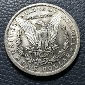 外国古銭 アメリカ 裸女 1881年 ONE DOLLAR イーグル 一円銀貨 大型銀貨 貿易銀 古銭 希少 の画像2
