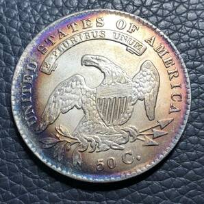 外国古銭 アメリカ 1835年 モルガンダラー 自由の女神 エ・プルリブス・ウヌム リバティ イーグル 大型銀貨 古銭 の画像2