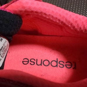 美品adidas濃いピンク、蛍光オレンジ、シューズ サイズ24.5cmの画像9