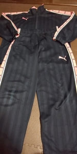 PUMA dark blue stripe, pink, line with logo top and bottom set size SS