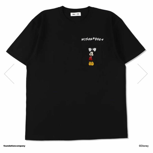 HANGING MICKY/Tee ブラック　WIND AND SEA ウィンダンシー　Tシャツ　ミッキー　