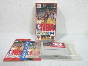 SFC NBA プロバスケットボール94 ブルスＶＳサンズ 箱 取説付 レトロゲーム【M0413】(P)