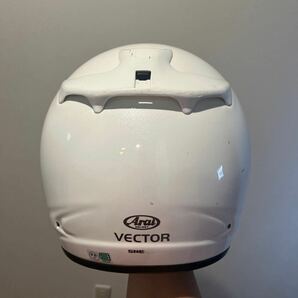アライ ベクター VECTOR ヘルメット とりあえずフルフェイス必要な方 ジャンク 61.62cm Arai パールホワイト?の画像4