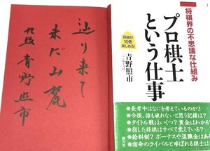 ☆　直筆署名入・青野照市「プロ棋士という仕事 将棋界の不思議な仕組み」創元社　☆