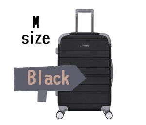 キャリーケース　 スーツケース　Mサイズ　ブラック 　ダイヤルロック　TSAロック　拡張機能　8輪　パステルカラー