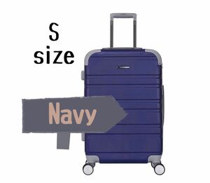 キャリーケース　 スーツケース　Sサイズ　ネイビー　ダイヤルロック　TSAロック　拡張機能　8輪　パステルカラー　機内持込