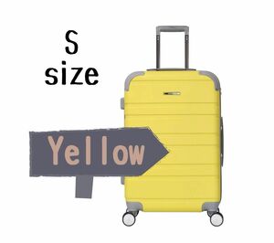 キャリーケース　 スーツケース　Sサイズ　イエロー　ダイヤルロック　TSAロック　拡張機能　8輪　パステルカラー　機内持込